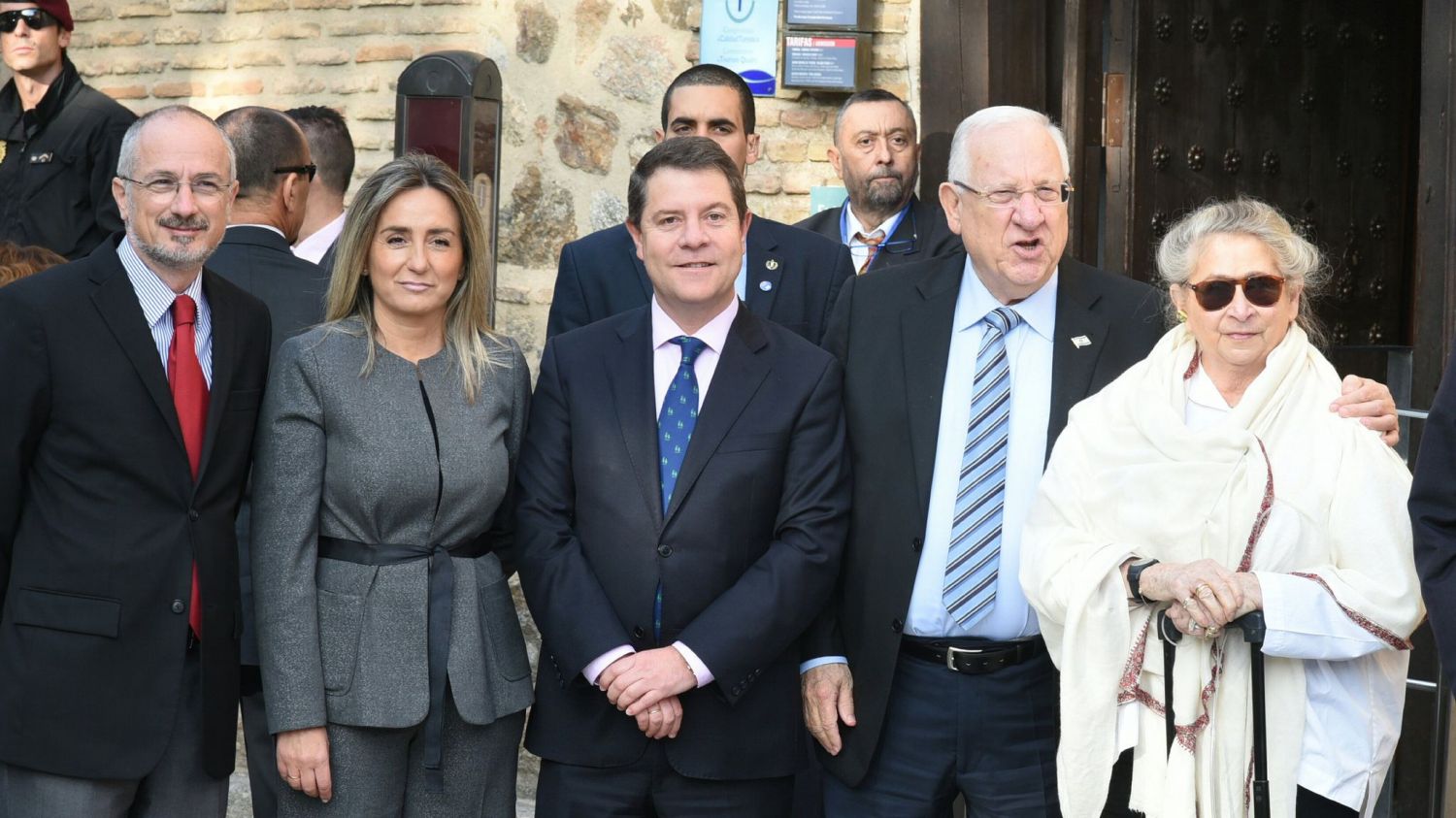 Emiliano García-Page recibe, en el Museo Sefardí, al presidente de Israel, Reuven Rivlin