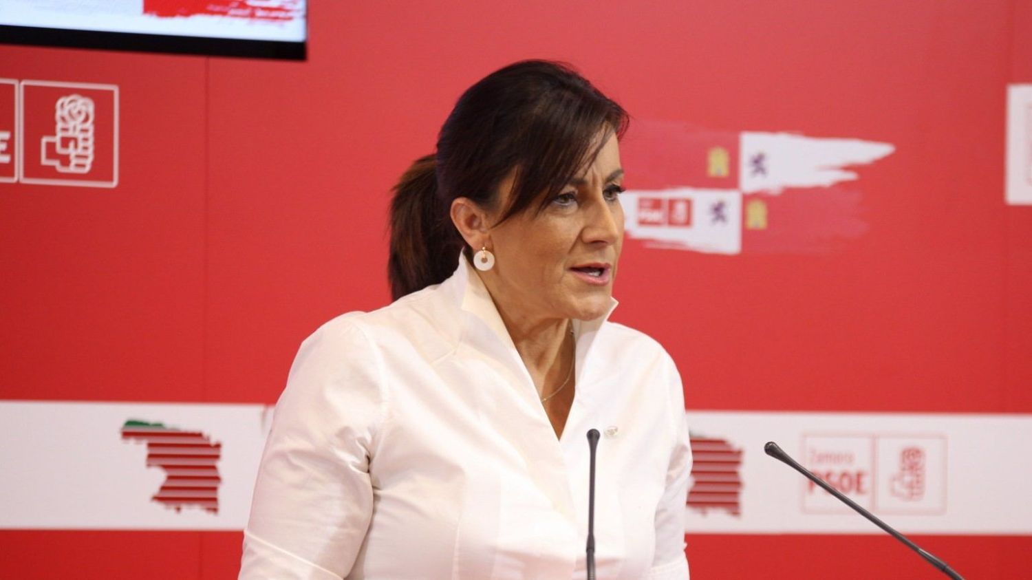 Ana Sánchez durante la rueda de prensa en Zamora.
