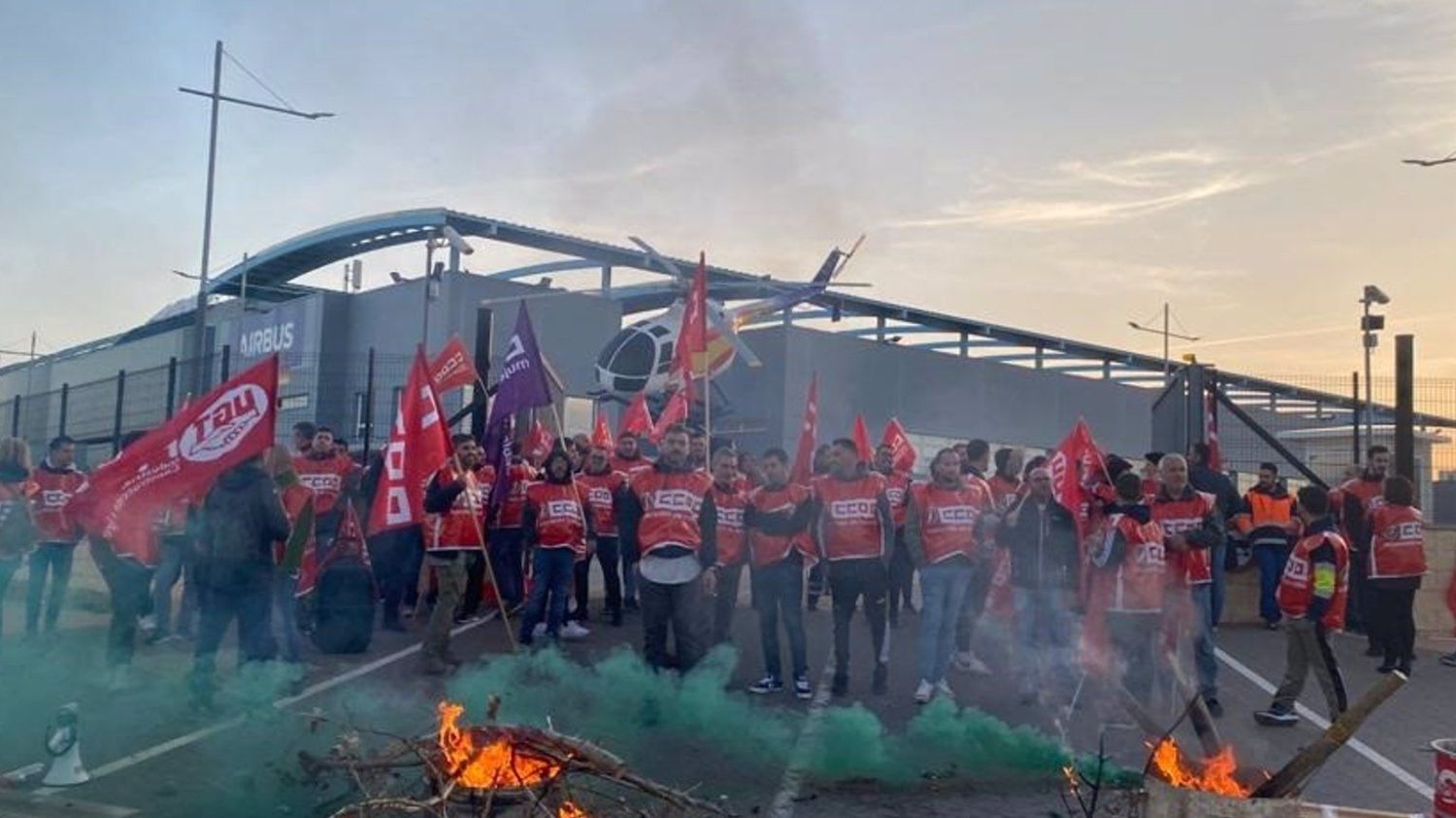 Huelga en Airbus.