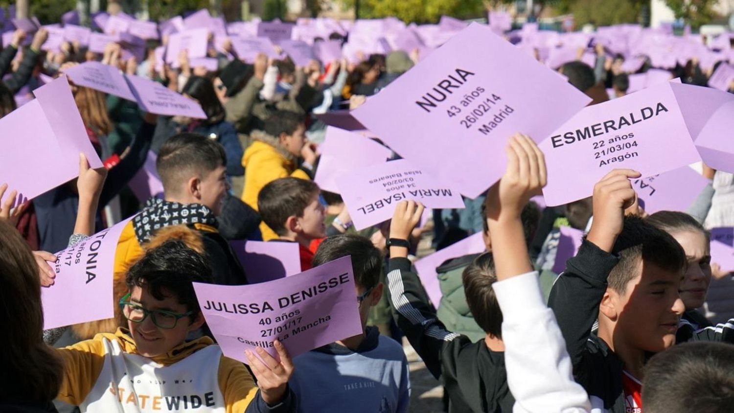 Protesta en contra de la violencia machista.