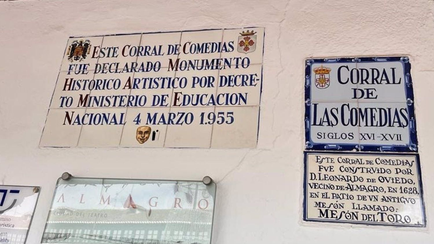 Placa Corral de Comedias Almagro.