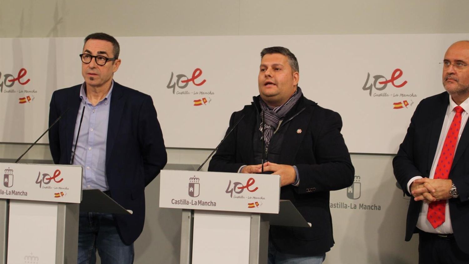 El secretario regional de UGT, Luis Manuel Monforte, el de CCOO, Paco de la Rosa.