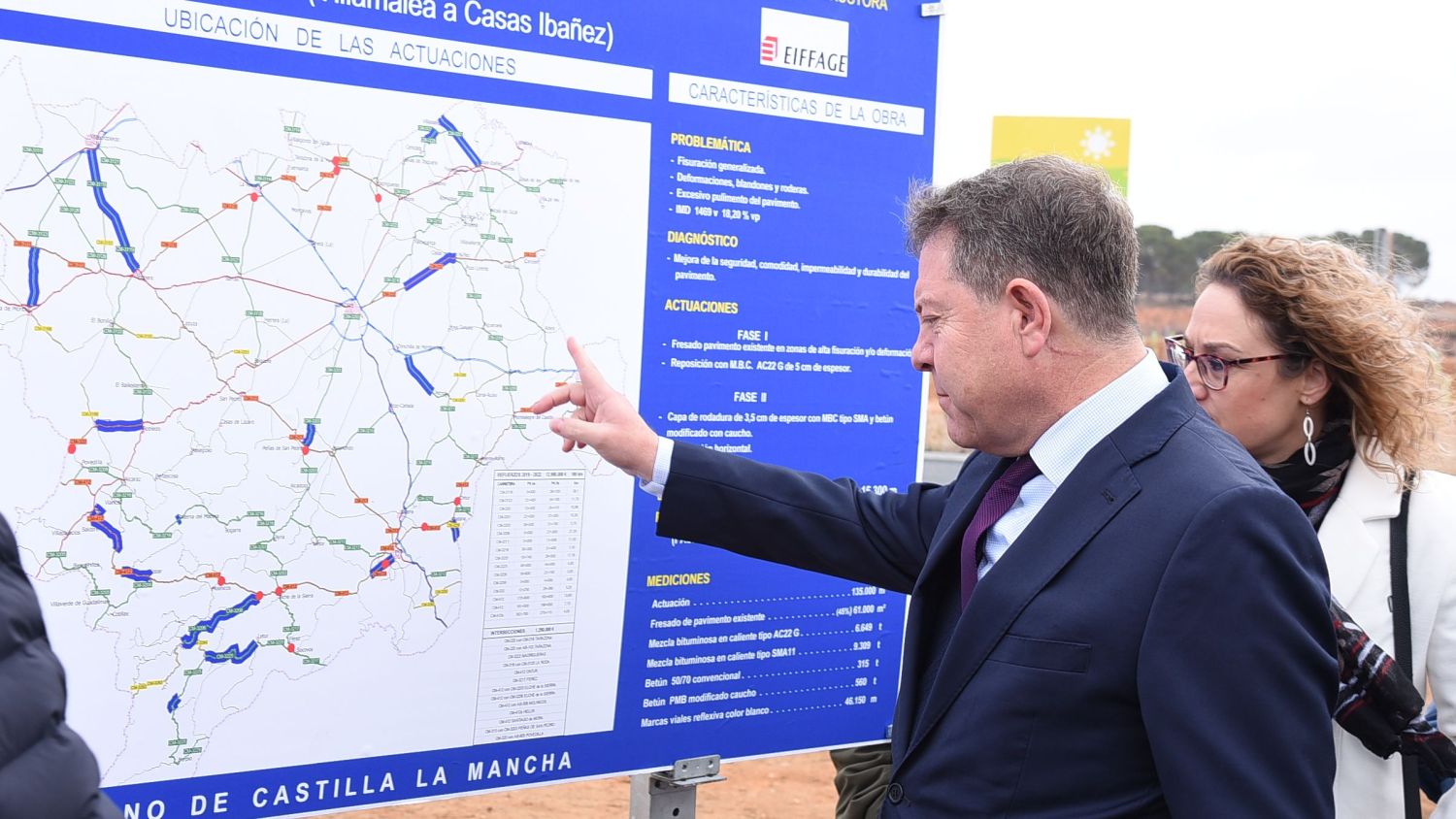 García-Page en la inauguración de la la mejora de la CM-3202 entre Villamalea y Casas Ibáñez (Albacete)