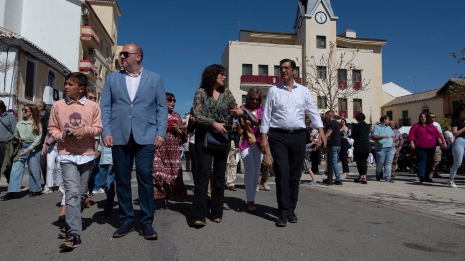 El presidente de la Diputación de Ciudad Real, José Manuel Caballero, en Calzada de Calatrava.