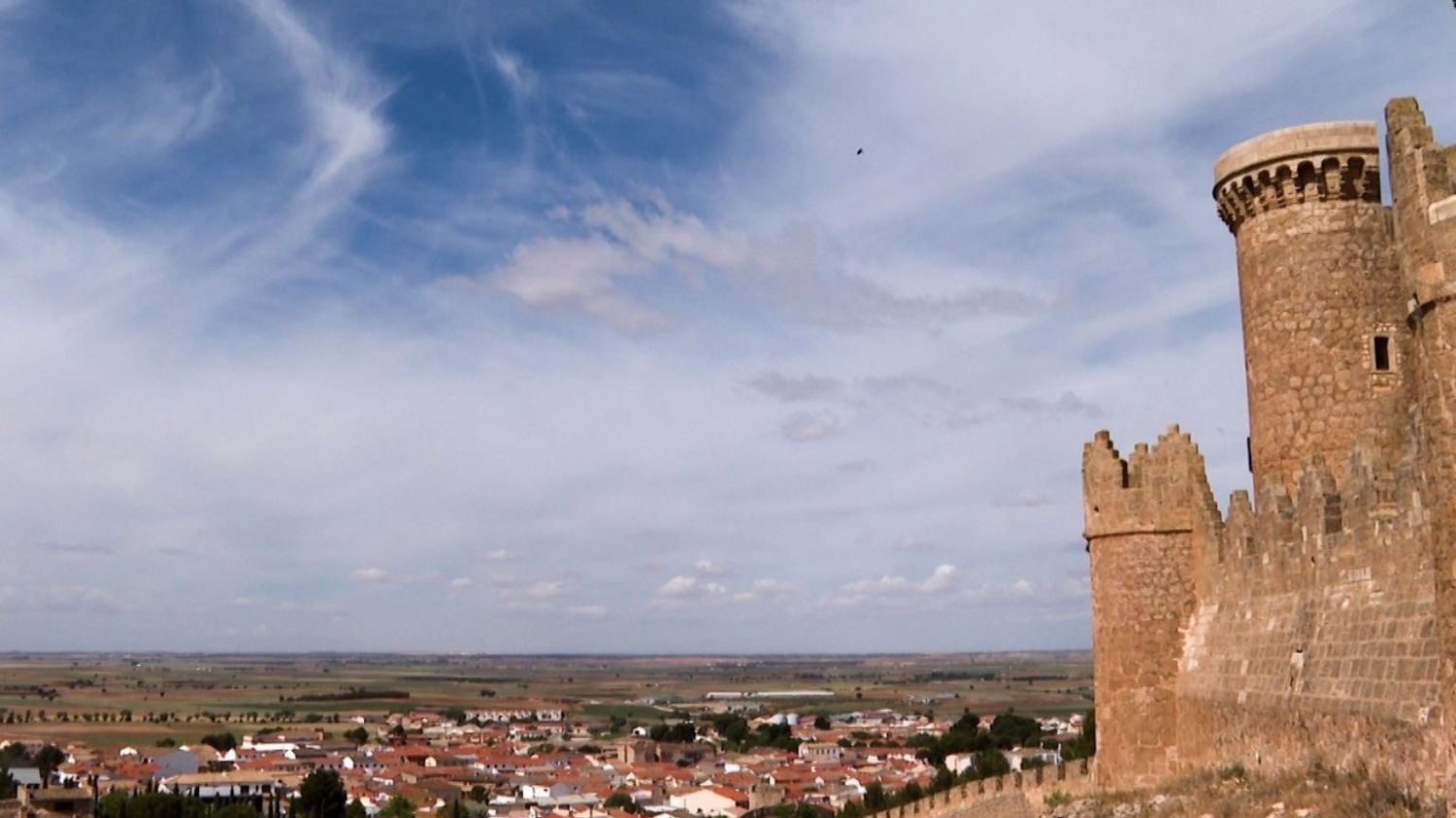 Vista de Belmonte (Cuenca) desde el castillo de la localidad.