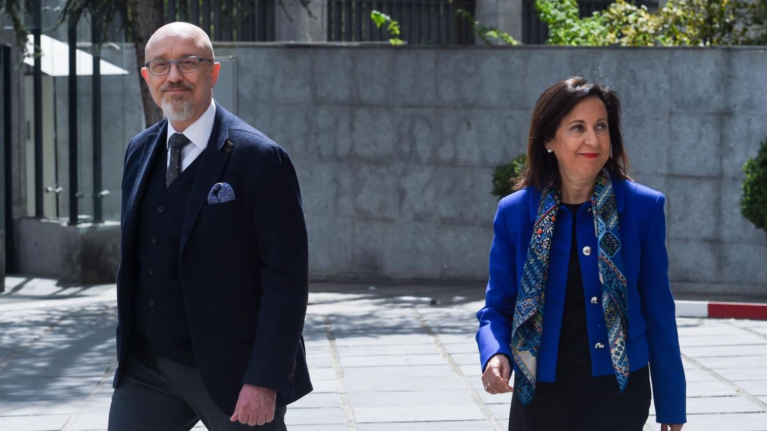 El ministro de Defensa ucraniano, Oleksii Reznikov y la ministra de Defensa, Margarita Robles.