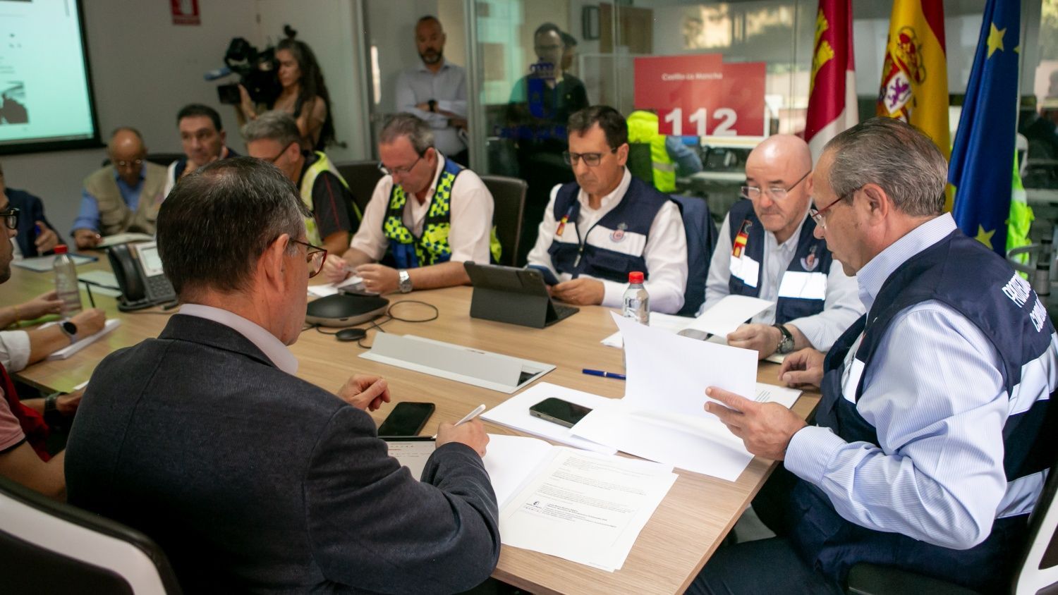 El consejero de Hacienda y Administraciones Públicas de CLM, Juan Alfonso Ruiz Molina, en la reunión del Comité Asesor del Meteocam.