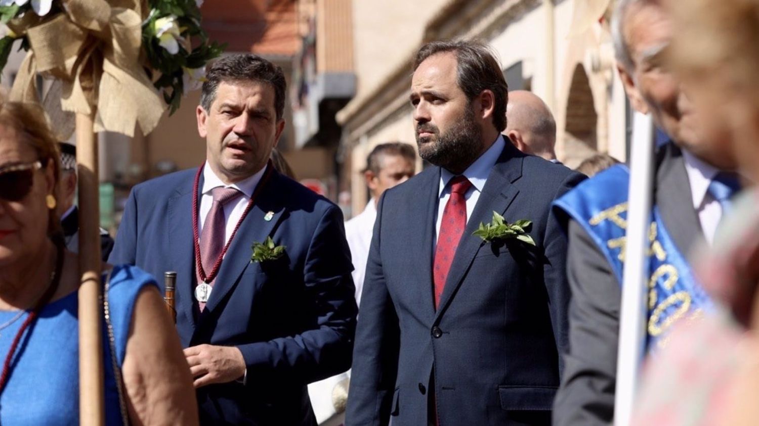 El presidente regional del PP, Paco Núñez, en Bolaños de Calatrava.