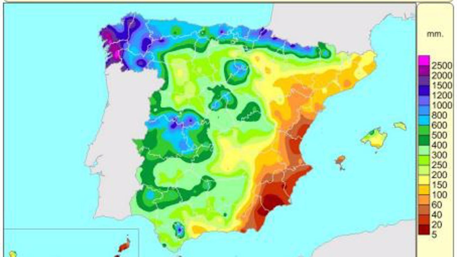 Precipitación acumulada en lo que va de año hidrológico.