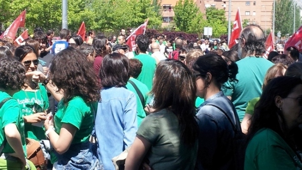 Concentración ante los servicios periféricos de Educación en Toledo, este jueves