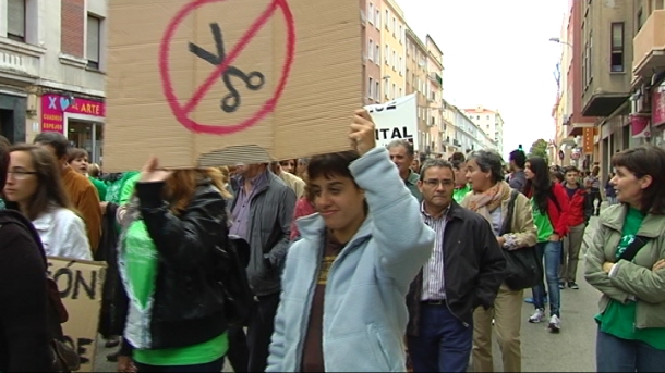 un momento de la manifestación en cuenca.